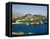 Isola Bella Island and Beach, Taormina, Sicliy, Italy, Mediterranean, Europe-Levy Yadid-Framed Stretched Canvas