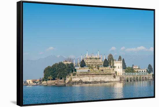 Isola Bella, one of the Borromeo Islands in winter, Lake Maggiore, Piedmont, Italian Lakes, Italy, -Alexandre Rotenberg-Framed Stretched Canvas