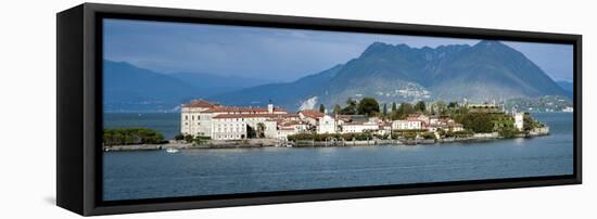 Isola Bella Seen from Ferry, Borromean Islands, Lake Maggiore, Piedmont, Italy-null-Framed Stretched Canvas