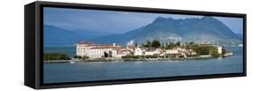 Isola Bella Seen from Ferry, Borromean Islands, Lake Maggiore, Piedmont, Italy-null-Framed Stretched Canvas