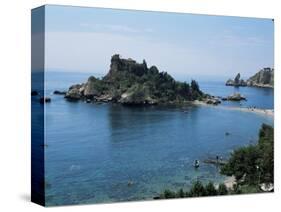 Isola Bella, Taormina, Island of Sicily, Italy, Mediterranean-Sheila Terry-Stretched Canvas