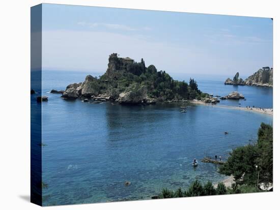 Isola Bella, Taormina, Island of Sicily, Italy, Mediterranean-Sheila Terry-Stretched Canvas