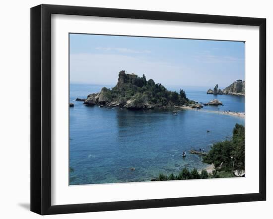 Isola Bella, Taormina, Island of Sicily, Italy, Mediterranean-Sheila Terry-Framed Photographic Print