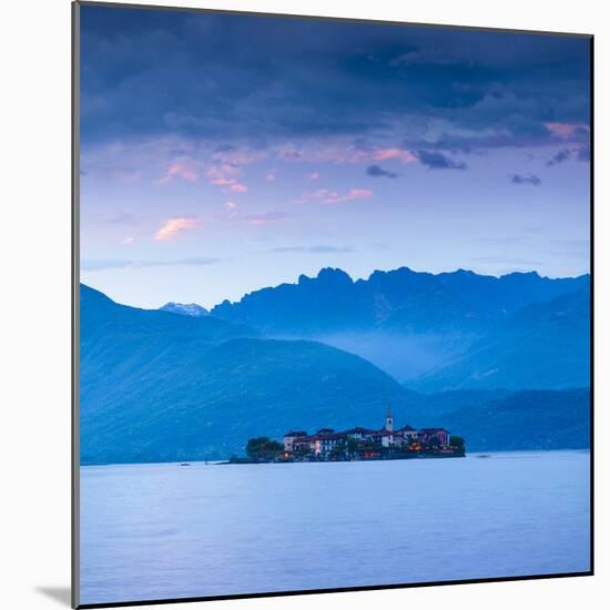 Isola Dei Pescatori (Fishermen's Islands) Illuminated at Dusk, Borromean Islands, Lake Maggiore-Doug Pearson-Mounted Photographic Print