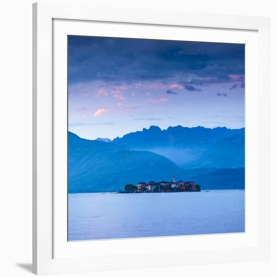 Isola Dei Pescatori (Fishermen's Islands) Illuminated at Dusk, Borromean Islands, Lake Maggiore-Doug Pearson-Framed Photographic Print