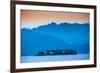 Isola Dei Pescatori (Fishermen's Islands) Illuminated at Sunset, Borromean Islands, Lake Maggiore-Doug Pearson-Framed Photographic Print