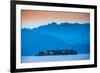 Isola Dei Pescatori (Fishermen's Islands) Illuminated at Sunset, Borromean Islands, Lake Maggiore-Doug Pearson-Framed Photographic Print