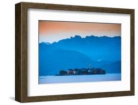 Isola Dei Pescatori (Fishermen's Islands) Illuminated at Sunset, Borromean Islands, Lake Maggiore-Doug Pearson-Framed Photographic Print