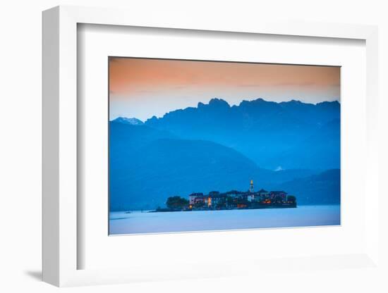 Isola Dei Pescatori (Fishermen's Islands) Illuminated at Sunset, Borromean Islands, Lake Maggiore-Doug Pearson-Framed Photographic Print