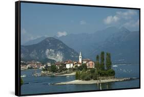 Isola dei Pescatori, from Isola Bella, Borromean Islands, Lake Maggiore, Piedmont, Italian Lakes, I-James Emmerson-Framed Stretched Canvas