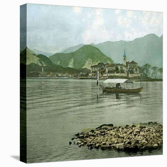 Isola Dei Pescatori - or Isola Superiore - and Baveno (Italy), the Lago Maggiore-Leon, Levy et Fils-Stretched Canvas