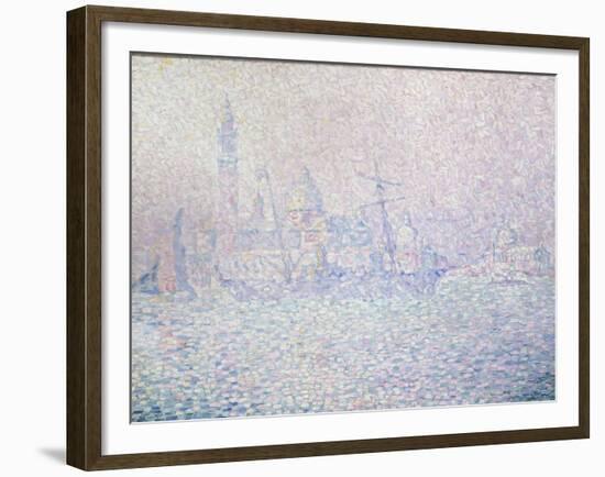 Isola di San Giorgio, Brume Rose, Venise, 1904-Paul Signac-Framed Giclee Print