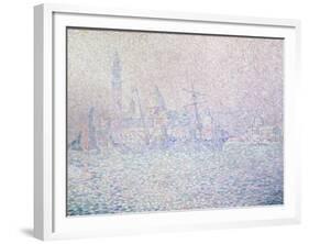 Isola di San Giorgio, Brume Rose, Venise, 1904-Paul Signac-Framed Giclee Print