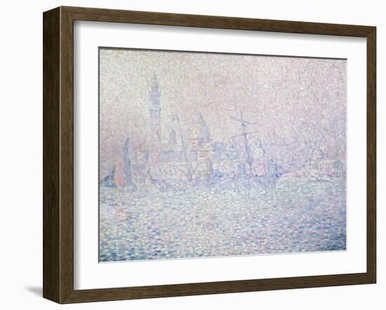 Isola di San Giorgio, Brume Rose, Venise, 1904-Paul Signac-Framed Giclee Print