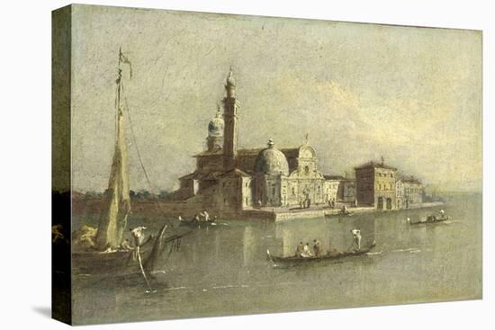 Isola Di San Michele in Venice-Giacomo Guardi-Stretched Canvas