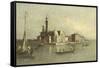 Isola Di San Michele in Venice-Giacomo Guardi-Framed Stretched Canvas