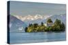 Isola Madre with Snowy Alps Behind, Lake Maggiore, Piedmont, Italy-Stefano Politi Markovina-Stretched Canvas