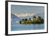 Isola Madre with Snowy Alps Behind, Lake Maggiore, Piedmont, Italy-Stefano Politi Markovina-Framed Photographic Print