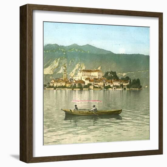 Isola San Giulio (Italy), Lake Orta-Leon, Levy et Fils-Framed Premium Photographic Print