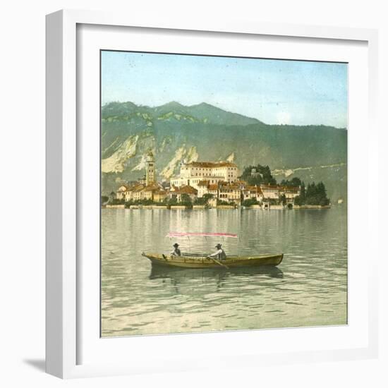 Isola San Giulio (Italy), Lake Orta-Leon, Levy et Fils-Framed Photographic Print