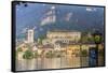 Isola San Giulio. San Giulio Island. Lake Orta. Piedmont, Italy-Tom Norring-Framed Stretched Canvas