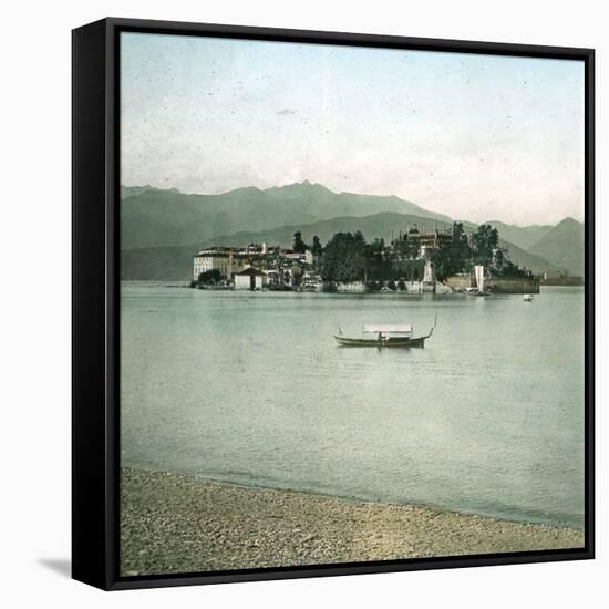 Isolated Bella (Islands Borromees), the Lago Maggiore-Leon, Levy et Fils-Framed Stretched Canvas