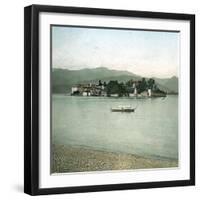 Isolated Bella (Islands Borromees), the Lago Maggiore-Leon, Levy et Fils-Framed Premium Photographic Print