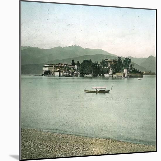 Isolated Bella (Islands Borromees), the Lago Maggiore-Leon, Levy et Fils-Mounted Premium Photographic Print