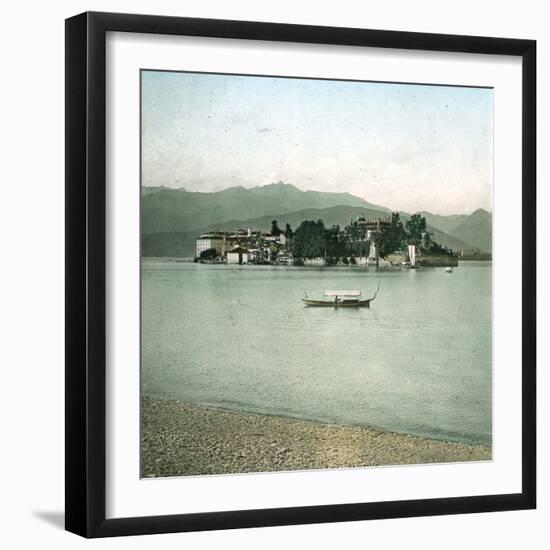 Isolated Bella (Islands Borromees), the Lago Maggiore-Leon, Levy et Fils-Framed Photographic Print