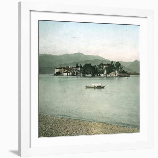 Isolated Bella (Islands Borromees), the Lago Maggiore-Leon, Levy et Fils-Framed Photographic Print