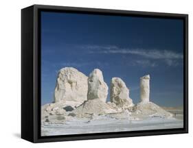 Isolated Chalk Towers, Remnants of Karst, Farafra Oasis, White Desert, Western Desert, Egypt-Waltham Tony-Framed Stretched Canvas