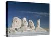 Isolated Chalk Towers, Remnants of Karst, Farafra Oasis, White Desert, Western Desert, Egypt-Waltham Tony-Stretched Canvas