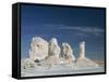 Isolated Chalk Towers, Remnants of Karst, Farafra Oasis, White Desert, Western Desert, Egypt-Waltham Tony-Framed Stretched Canvas