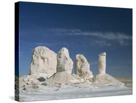 Isolated Chalk Towers, Remnants of Karst, Farafra Oasis, White Desert, Western Desert, Egypt-Waltham Tony-Stretched Canvas
