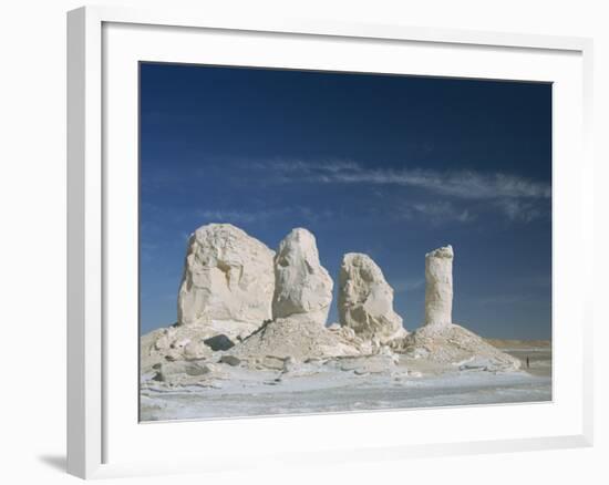 Isolated Chalk Towers, Remnants of Karst, Farafra Oasis, White Desert, Western Desert, Egypt-Waltham Tony-Framed Photographic Print