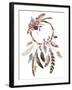 Isolated Watercolor Decoration Bohemian Dreamcatcher, Boho Feathers Decoration, Native Dream Chic D-VerisStudio-Framed Art Print