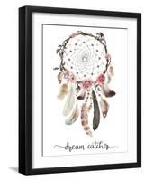 Isolated Watercolor Decoration Bohemian Dreamcatcher, Boho Feathers Decoration, Native Dream Chic D-VerisStudio-Framed Art Print