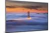 Isolation Wave - Golden Gate Bridge, Epic Morning Fog - San Francisco-Vincent James-Mounted Photographic Print