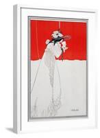 Isolde, Illustration from The Studio, 1895-Aubrey Beardsley-Framed Giclee Print