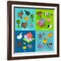 Isometric Animals Set-Macrovector-Framed Art Print