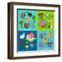 Isometric Animals Set-Macrovector-Framed Art Print