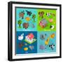 Isometric Animals Set-Macrovector-Framed Art Print