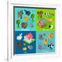 Isometric Animals Set-Macrovector-Framed Art Print