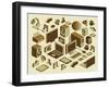 Isometric Media Element Set-photovs-Framed Art Print