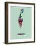 Israel Color Splatter Map-NaxArt-Framed Art Print