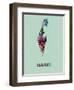 Israel Color Splatter Map-NaxArt-Framed Art Print