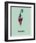 Israel Color Splatter Map-NaxArt-Framed Art Print