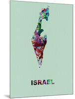 Israel Color Splatter Map-NaxArt-Mounted Art Print