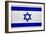 Israel Flag Design with Wood Patterning - Flags of the World Series-Philippe Hugonnard-Framed Art Print