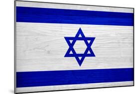 Israel Flag Design with Wood Patterning - Flags of the World Series-Philippe Hugonnard-Mounted Art Print